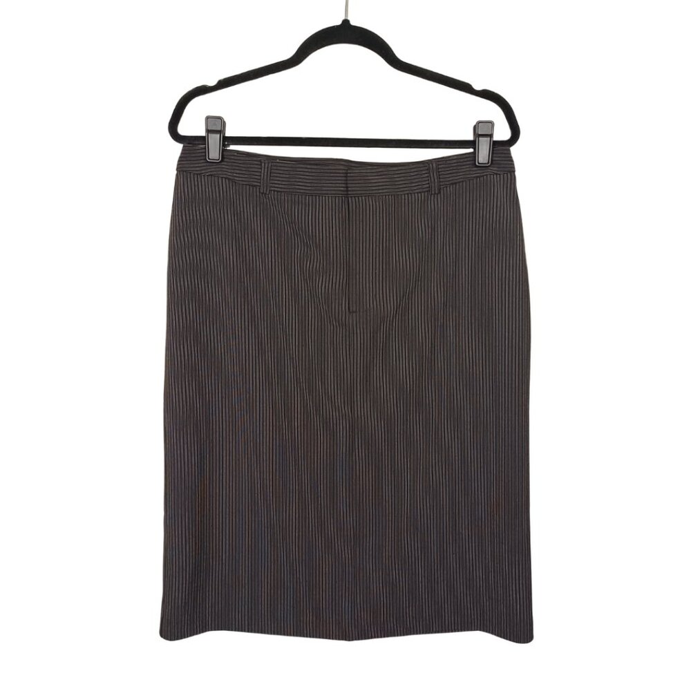 GAP Pinstripe Pencil Skirt Black White Stripe Print Career Stretch Skirt 12 NWT